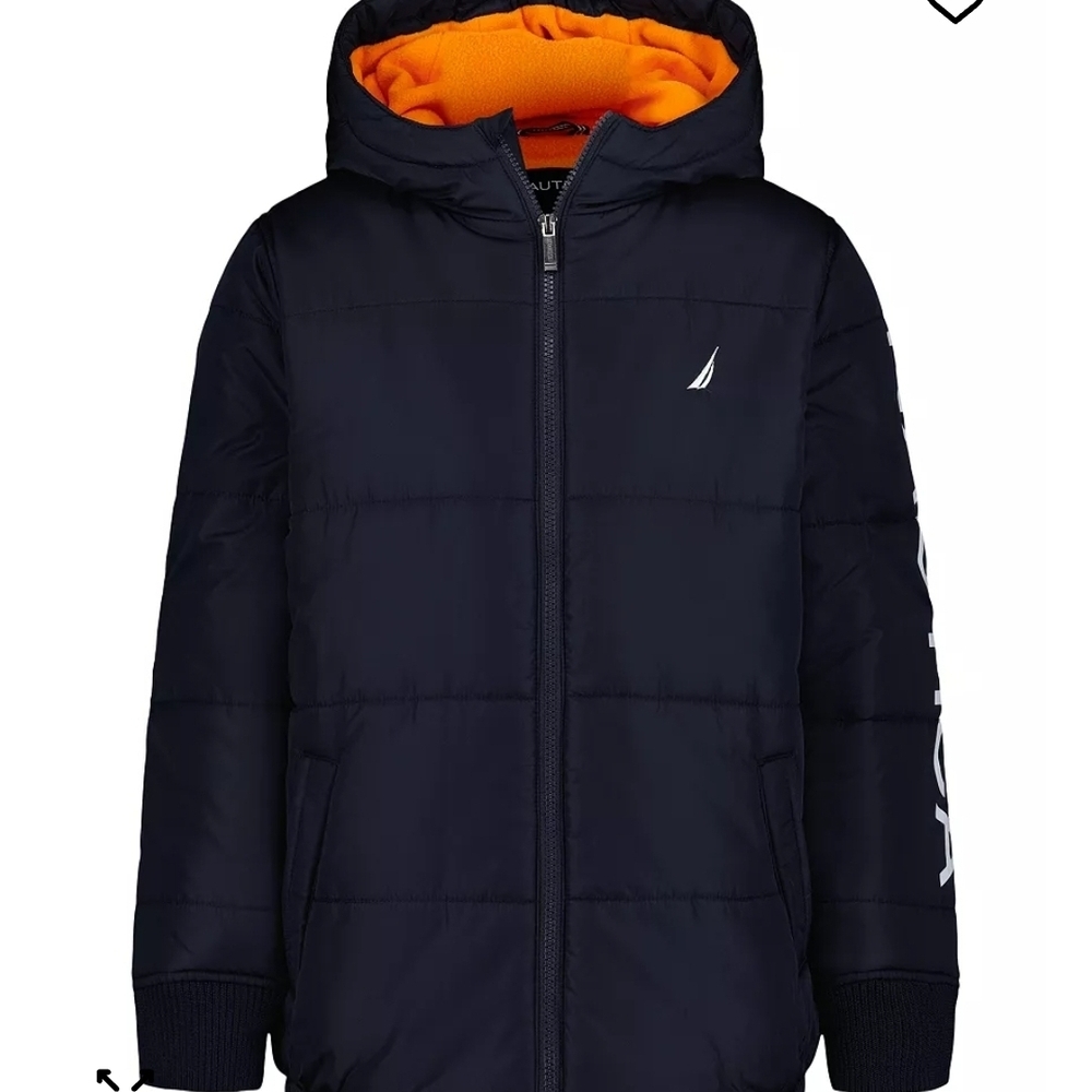 Nautica Boys' Long-Sleeve Puffer Jacket Navy Blue Size 3T